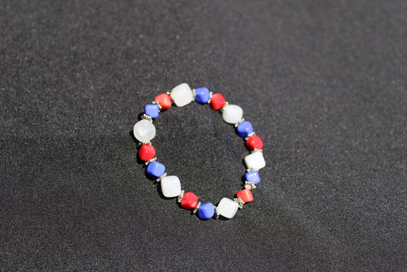 Red, White & Blue Stars Bracelet