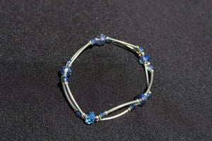 Iridescent Swarovski Blue Crystal Bracelet