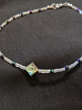 Iridescent Purple & Abalone Anklet