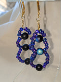 Black & Blue Iridescent Earrings