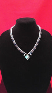 Turquoise Shell & Teardrop Necklace